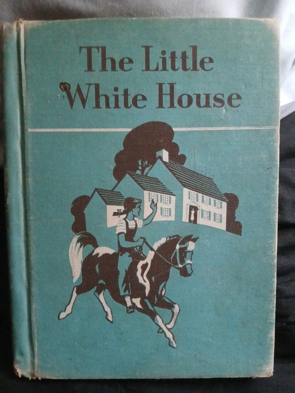The Little White House Vintage Book - Teal Cover with Horse Illustration